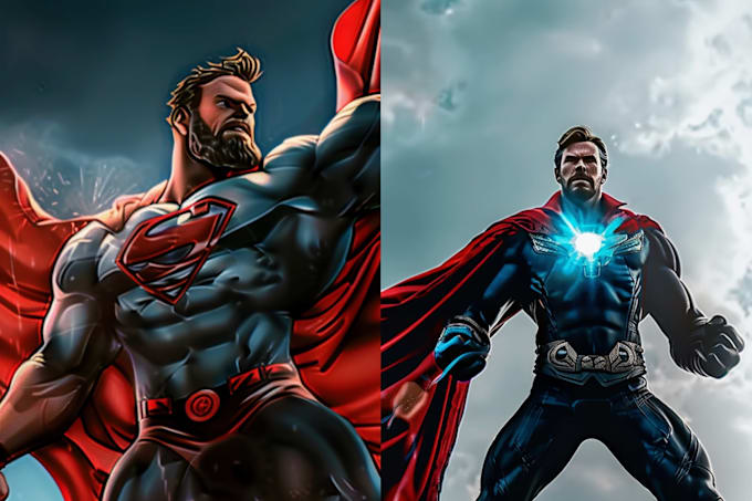 drawing custom superhero character for you