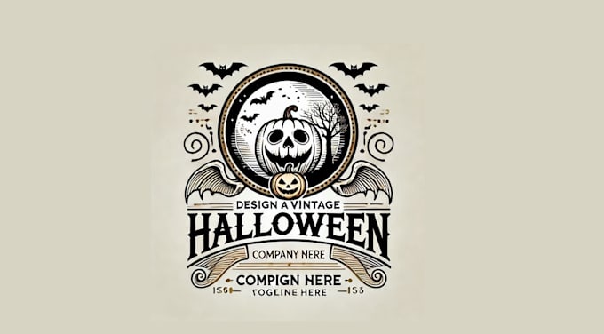 design modern awesome halloween logo