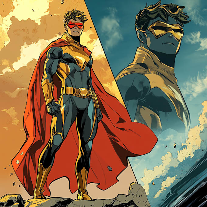 create photo to cartoon character superhero comic book