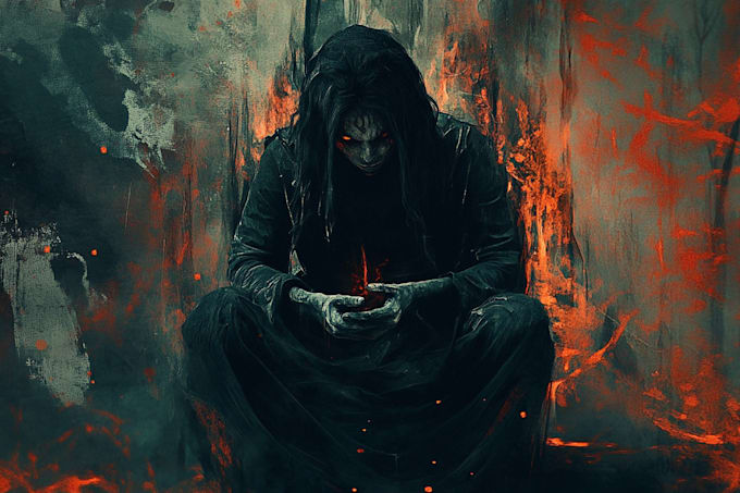 make fantasy horror vampire character art
