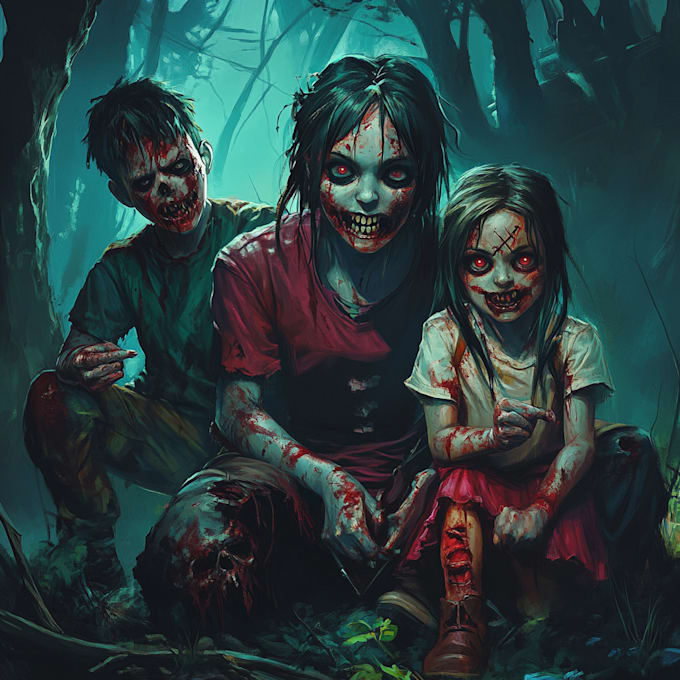 create scary character horror style perfect