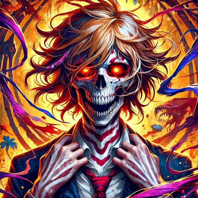 do fantasy horror vampire character art