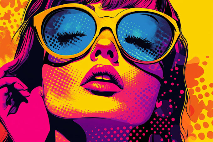 illustrate pop art or roy lichtenstein style