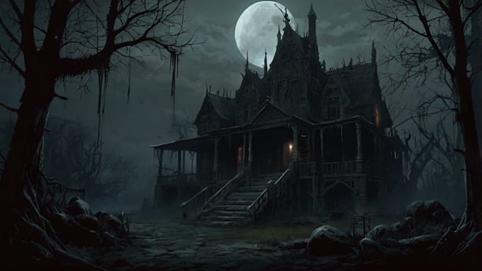 do mystical horror dark environment concept art or landscape