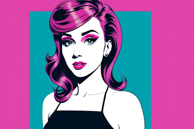 make pop art portrait illustration