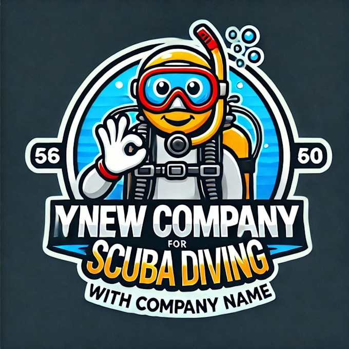 do make scuba diving mascot logo design with unlimited review