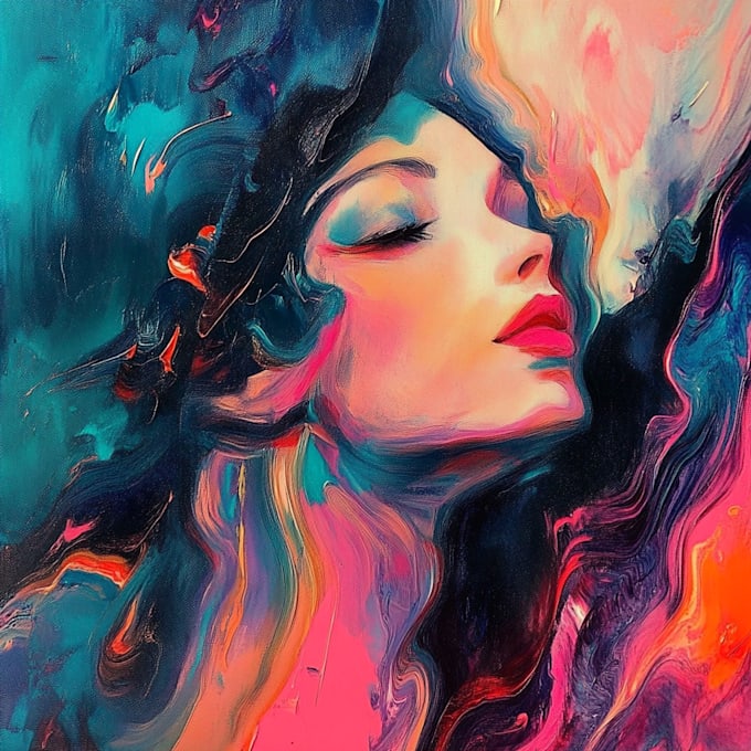 draw a digital abstract art illustration
