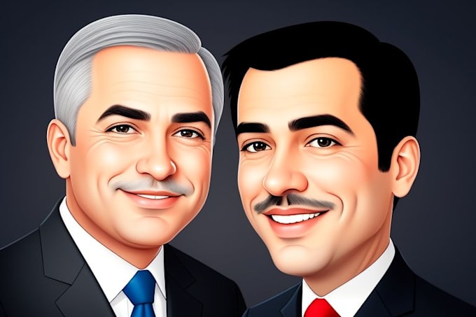 create you political funny cartoon portrait