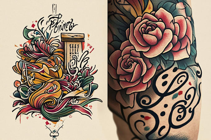 create a custom traditional tattoo style design