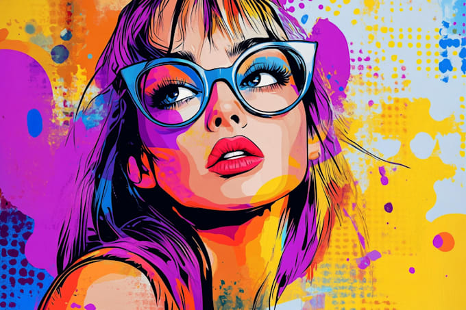 draw comic pop art portrait