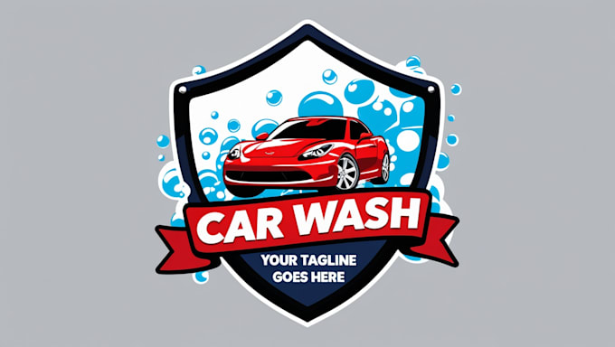 do stylish car detailing and car wash logo