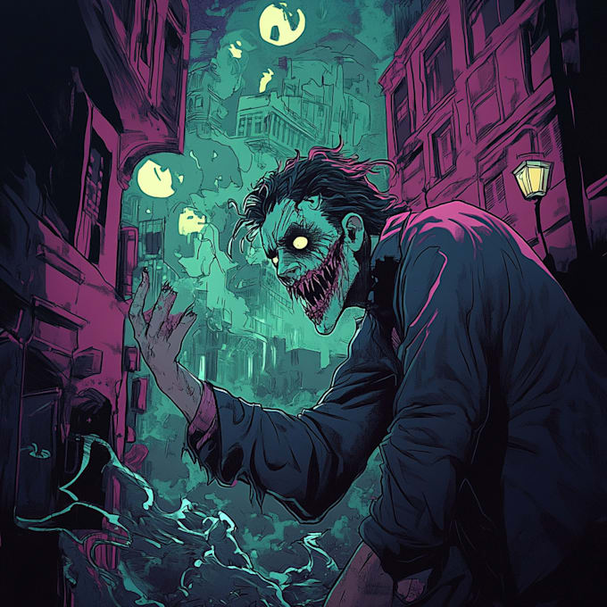 do comic book illustration for your comic or webtoon