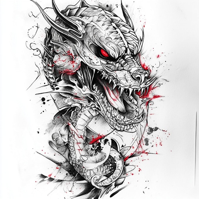 create unique newschool, cartoony tattoo design