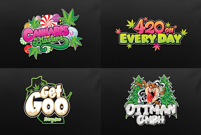 do attractive cannabis, weed, and kush logo for your strain