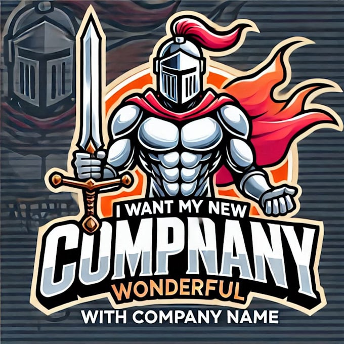 do make fighter sword mascot logo design with express delivery