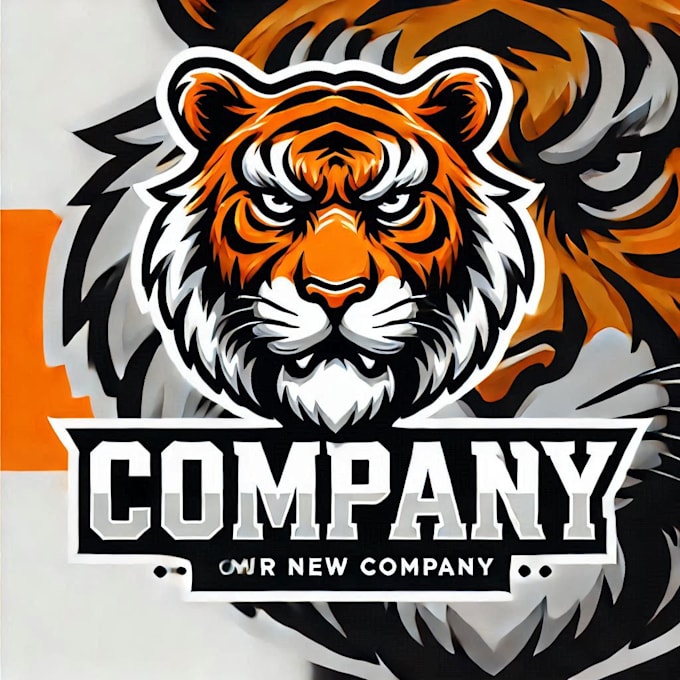 do awesome tiger head mascot logo design with business