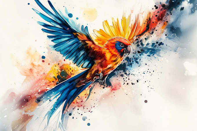 custom a watercolor tattoo design