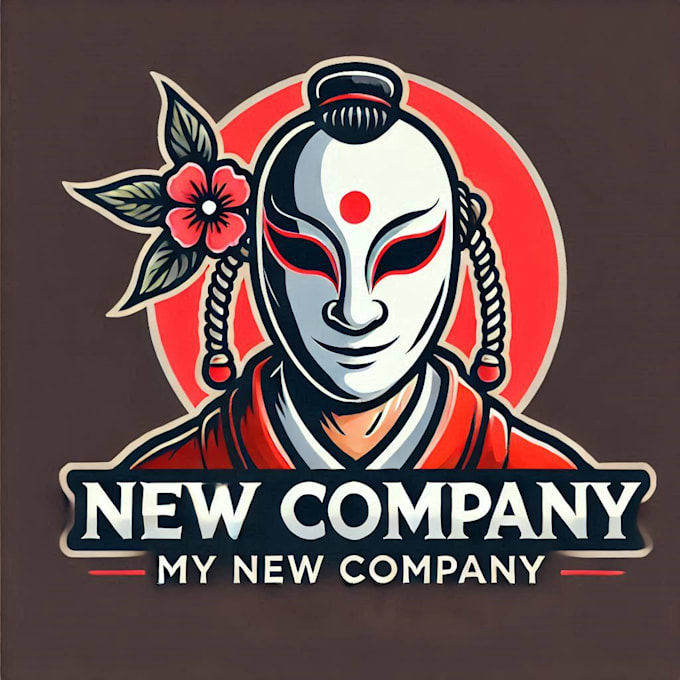 do awesome geisha mascot logo design with 1 day delivery
