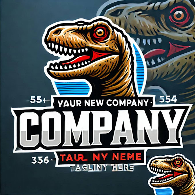 do make dinosaur head mascot logo design with 1 day delivery