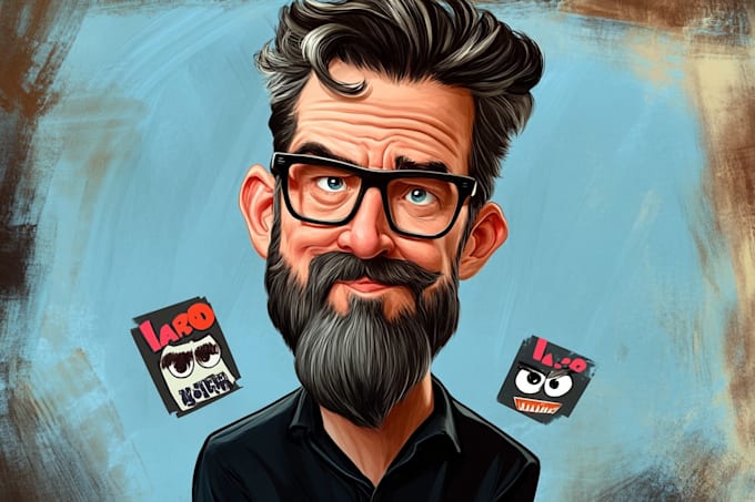 draw a funny caricature with my style