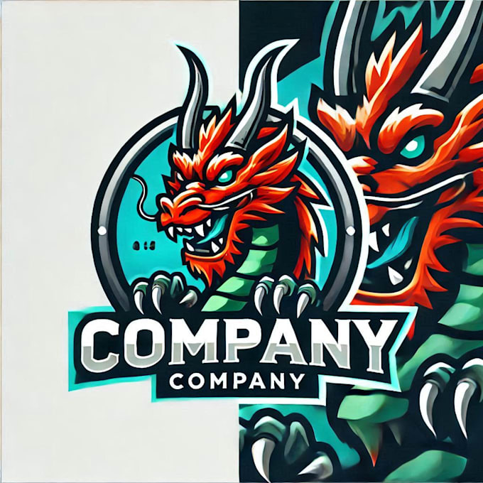 do create fierce dragon mascot logo design with 1 day delivery