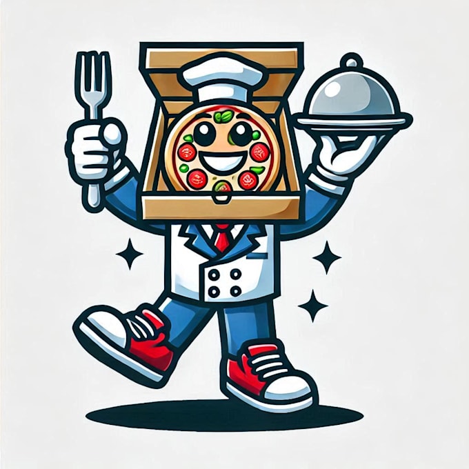 do awesome restaurant mascot logo design with 1 day delivery