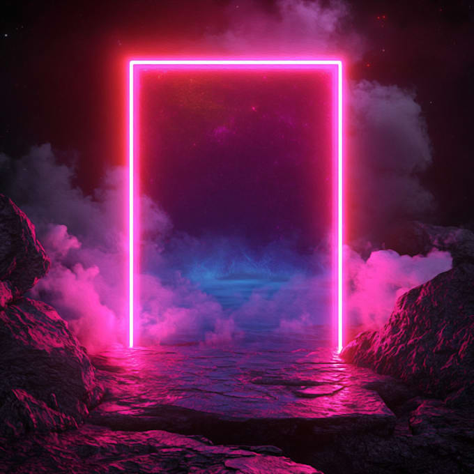 do neon single cover art or album cover design