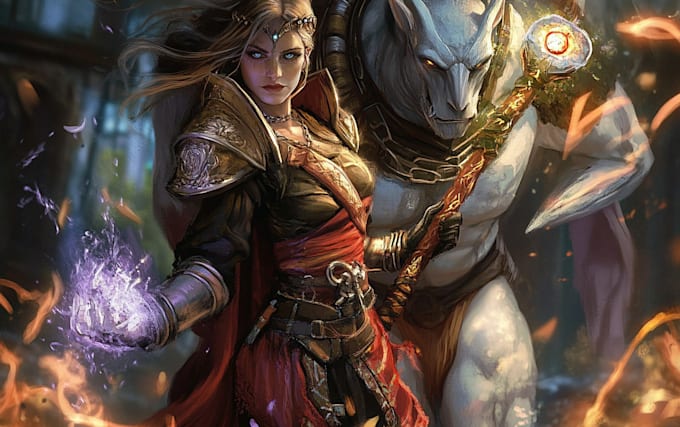 draw dnd character art for you