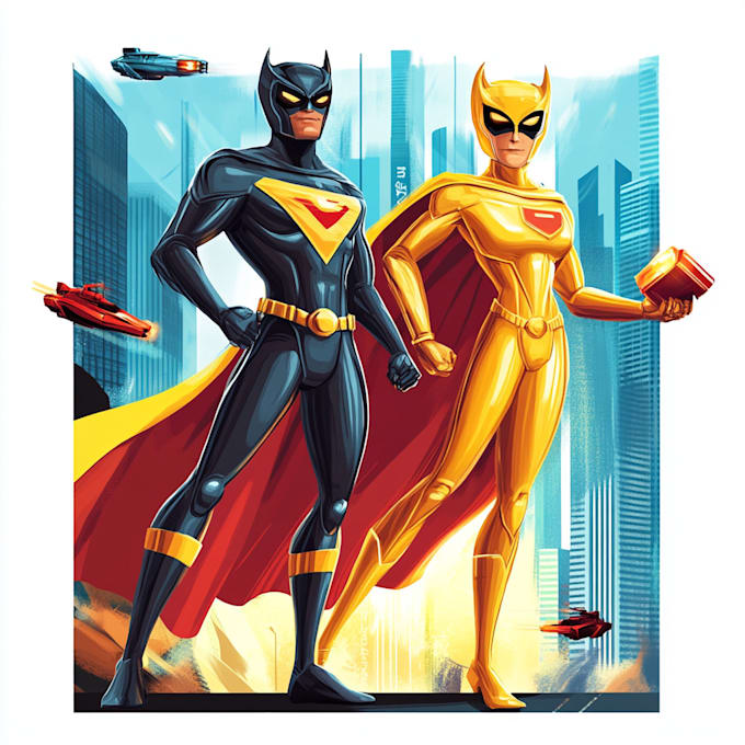 make drawing of super hero character