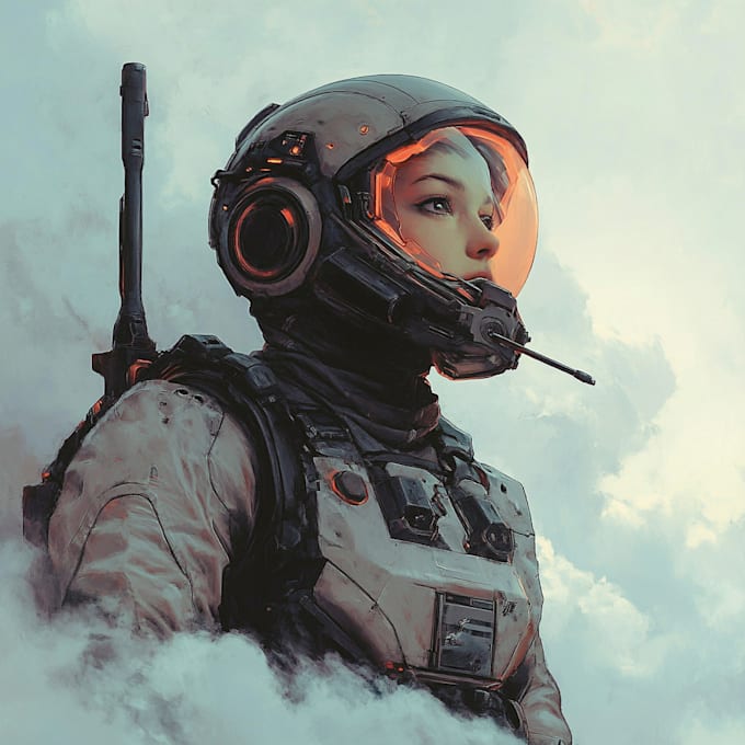 make star wars sci fi character art, game character for you