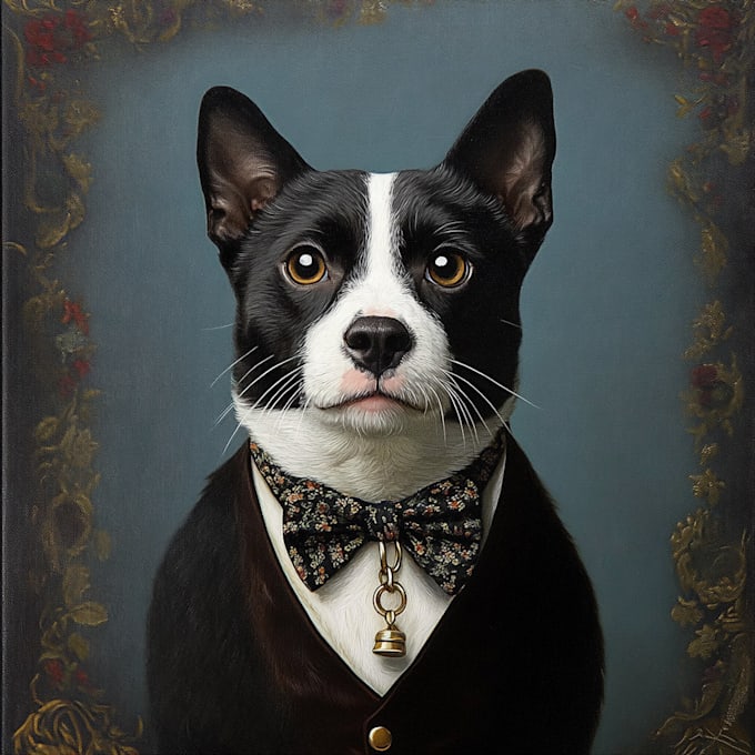 draw a pet portrait illustration