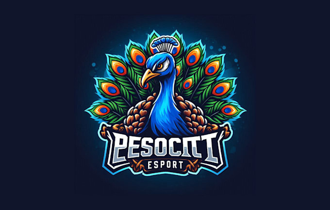 make unique peacock mascot logo with creative concepts