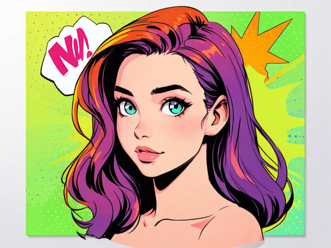 draw comic pop art style illustration