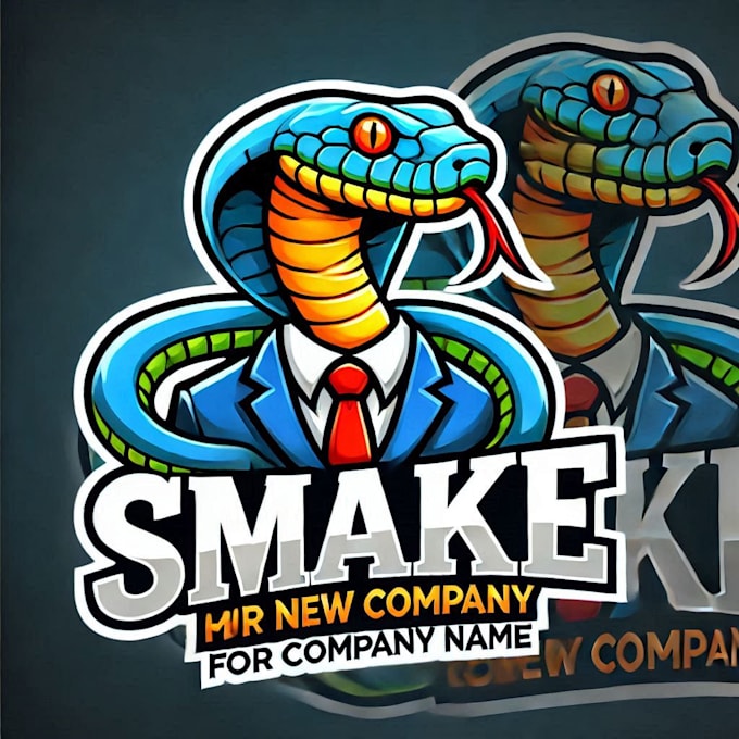 do crate snake mascot logo design with company