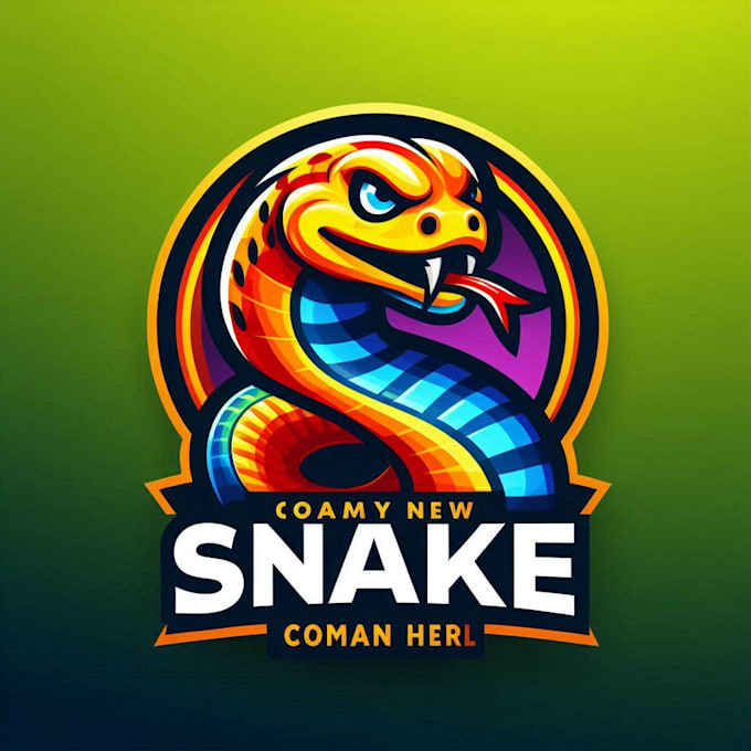 do crate snake mascot logo design with company