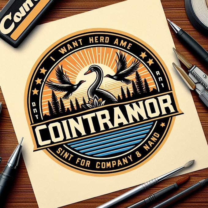do make contractor vintage logo design with express delivery