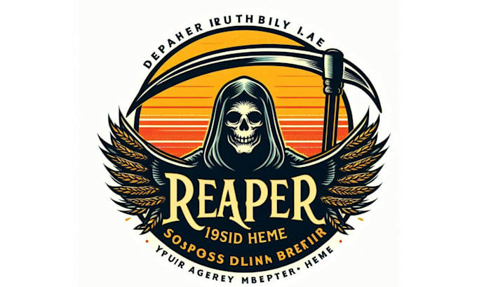 do custom reaper mascot logo design