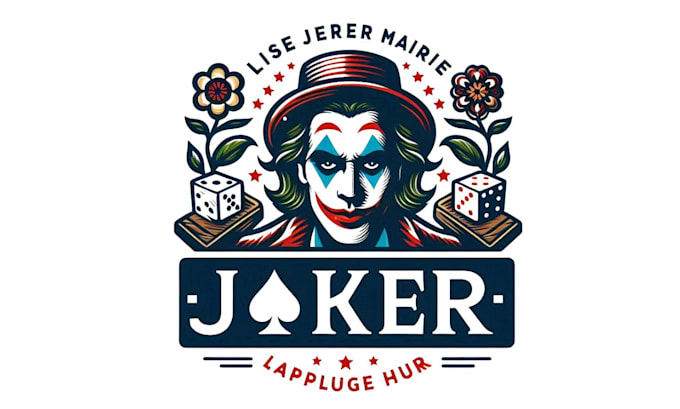 design a striking joker mascot logo