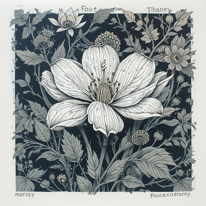 draw an animal and botanical illustration