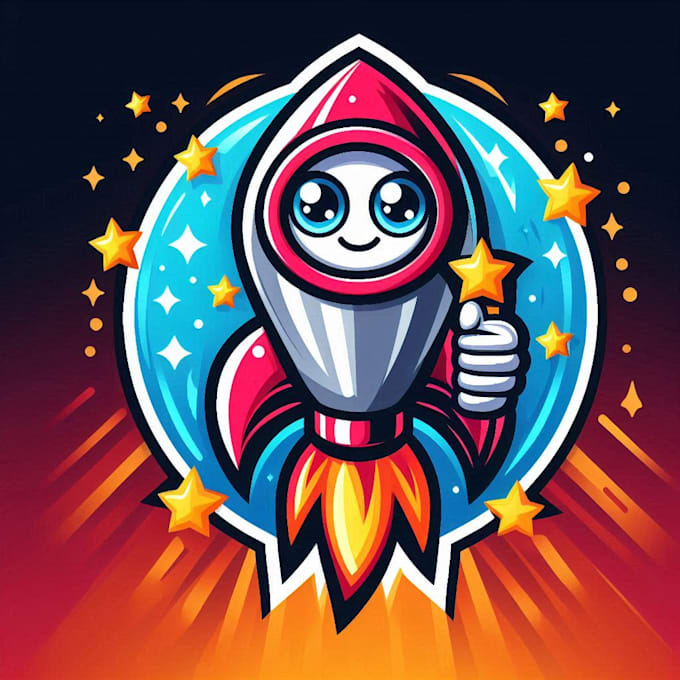 do make rocket mascot logo design with 1 day delivery