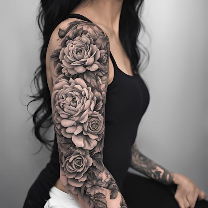 make realistic sleeve tattoo design