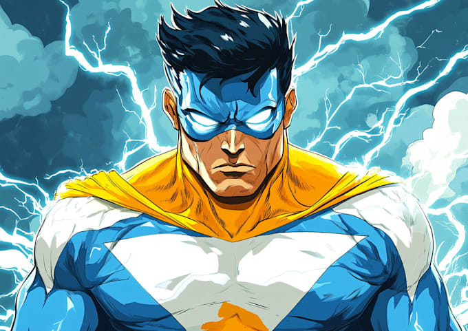 make a unique character in superhero style