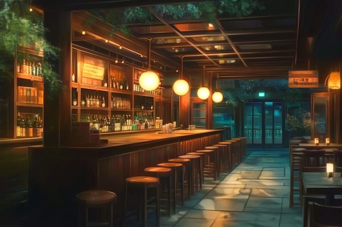 draw anime background for streaming, live2d, game or vn