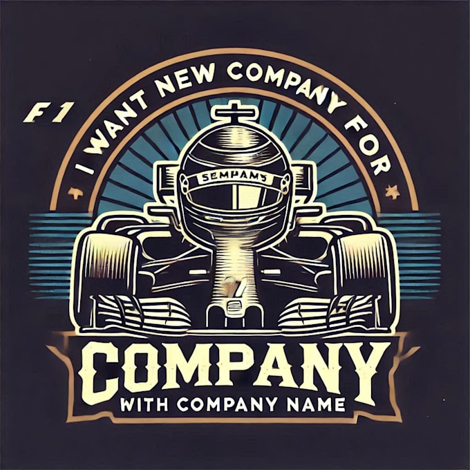 do f1 helmet vintage logo design with express delivery