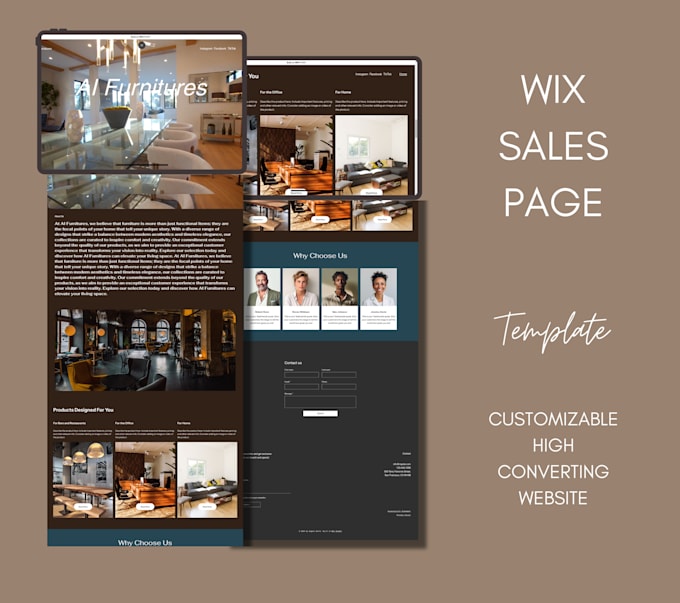 design an ai powered wix website for your business