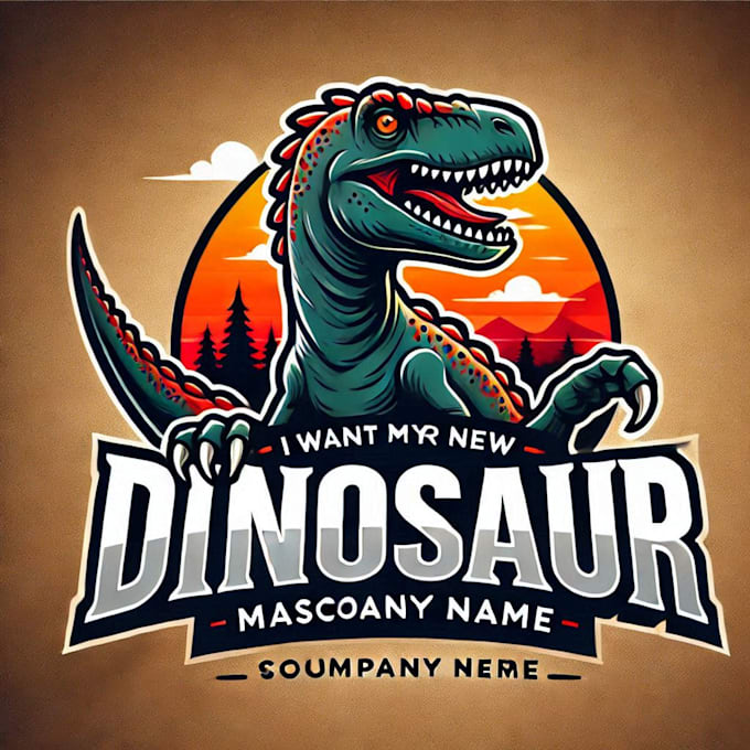 do wonderful dinosaur mascot logo design with express delivery