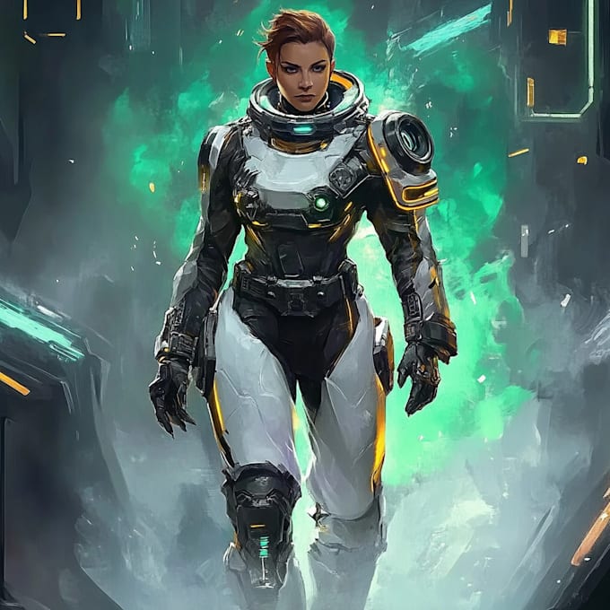 do star wars, game character or sci fi game character art for you