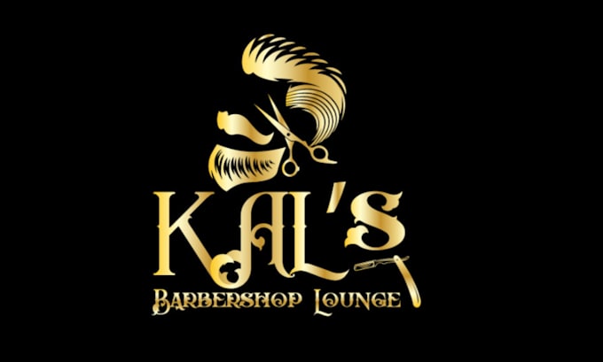 create barber and barber shop logo design