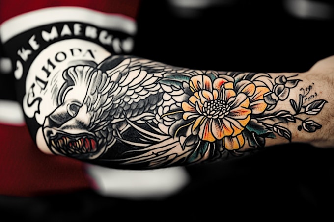 create professional realistic tattoo design
