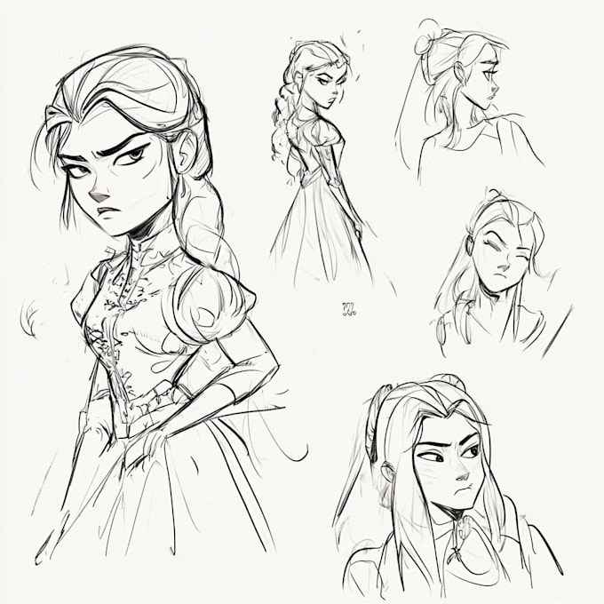 draw sketches with your character